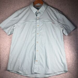 Simms Shirt Mens M Short Sleeve Button Up Quick Dry Performance Fishing Outdoors